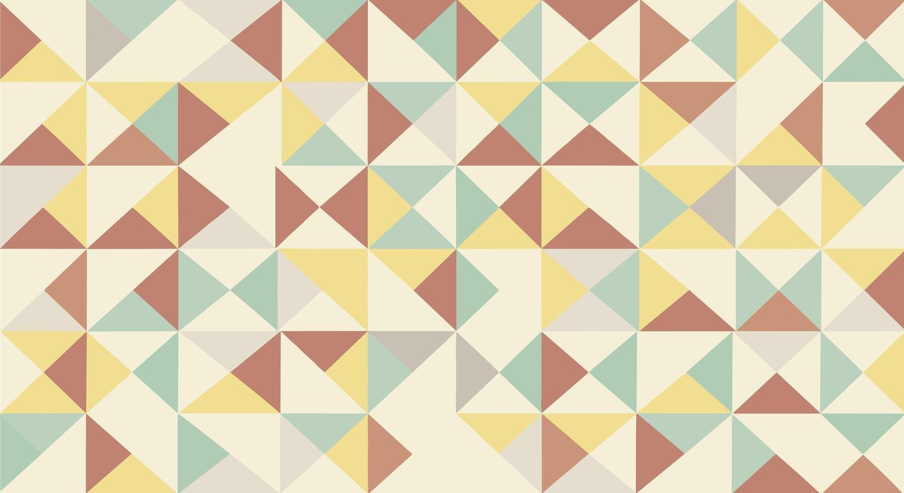 Retro Geometric Pattern Design of Triangles Shapes in Pastel Colors Seamless Background Texture vector