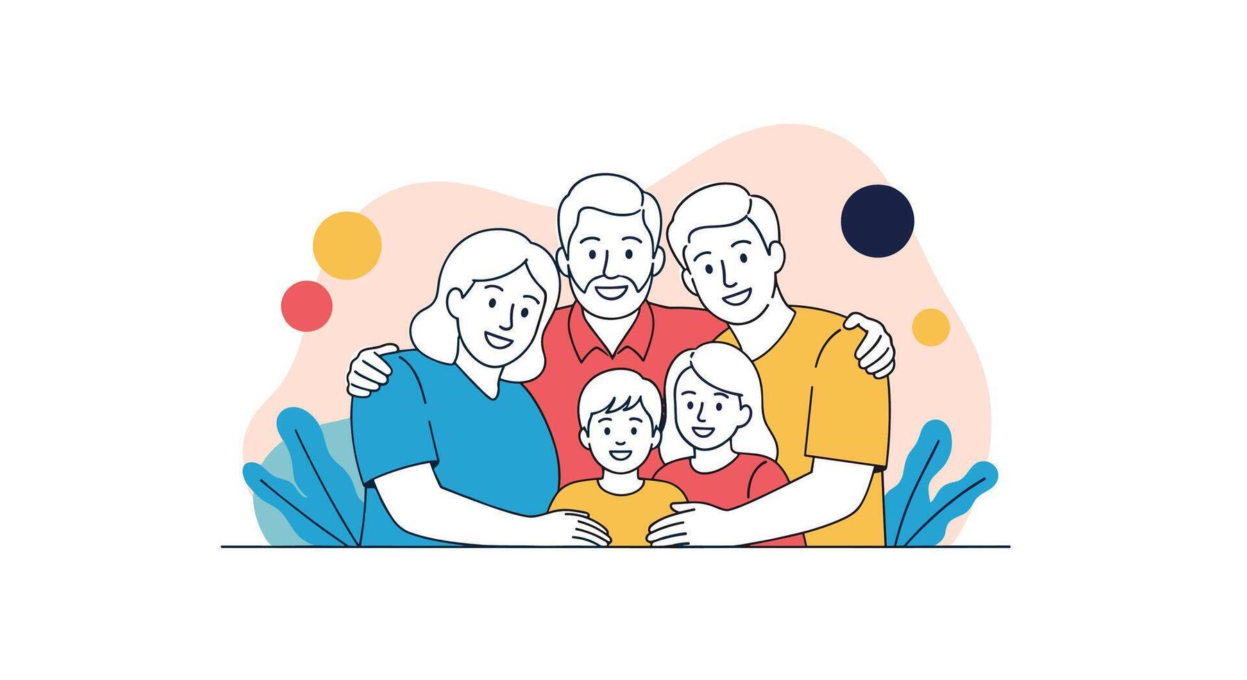 Generations Coming Together A Celebration of Family Kinship and Connection Across Ages vector