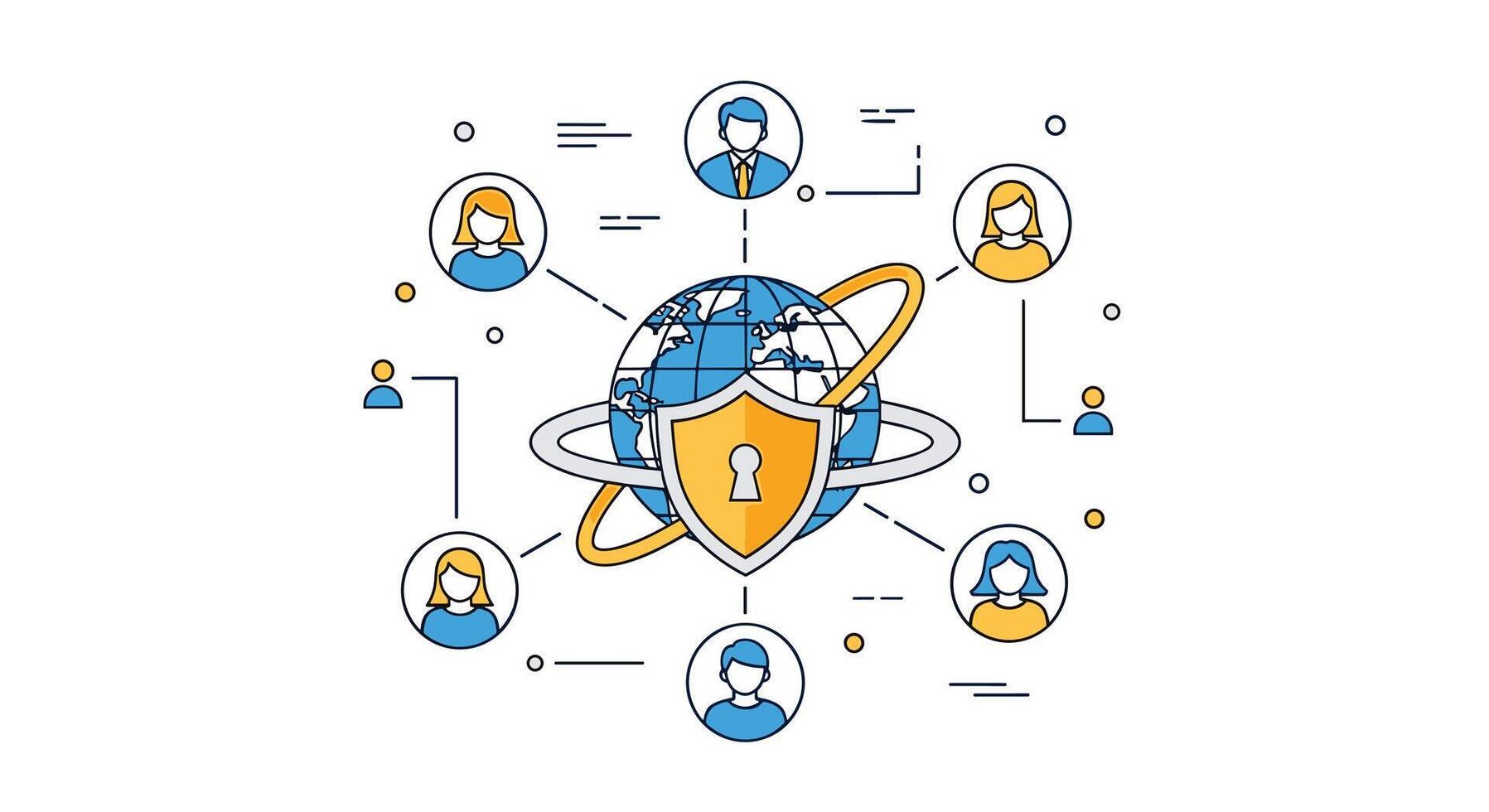 Securing a Global Network A Comprehensive Approach to Safeguarding Data and Communication vector