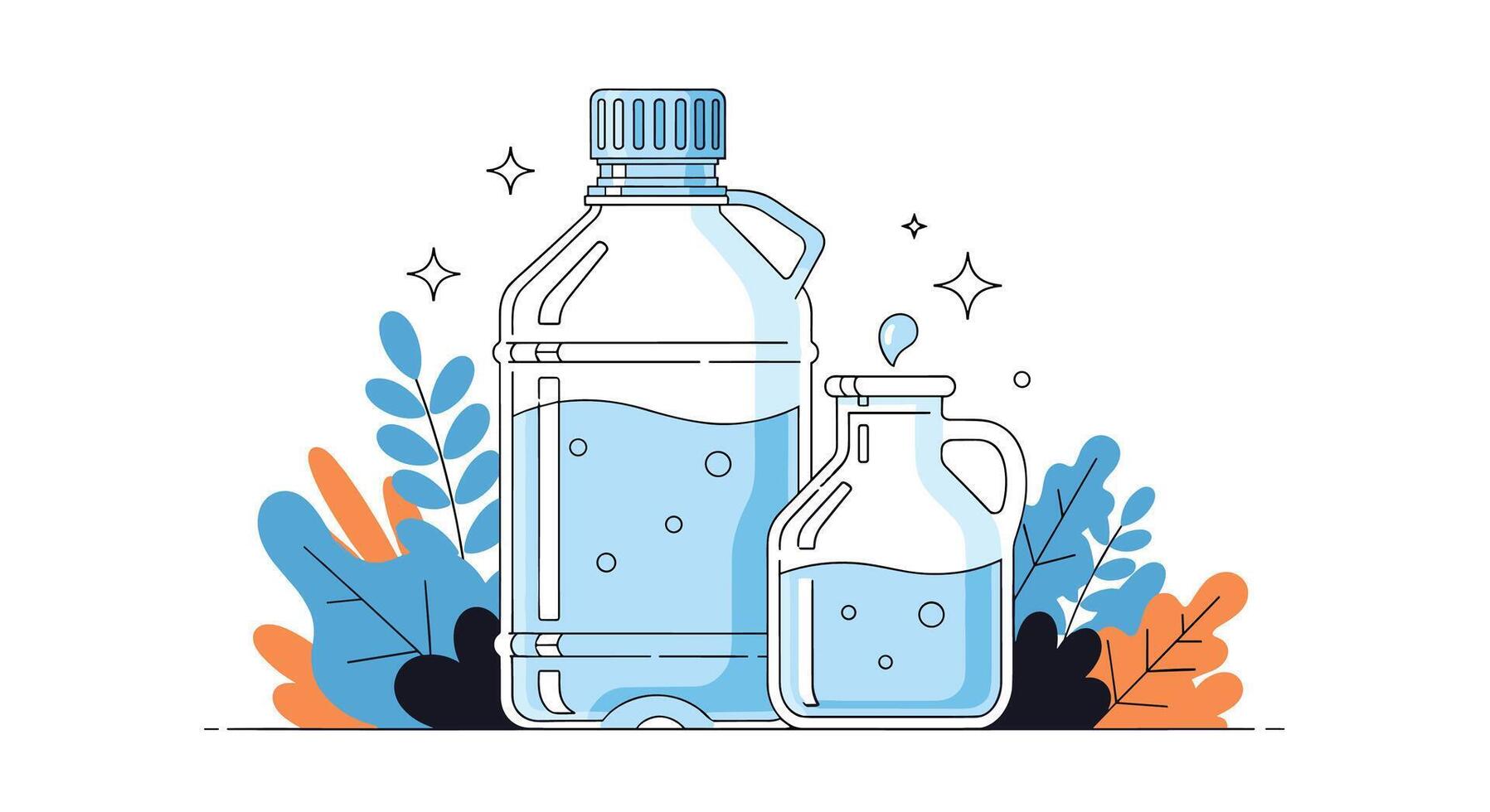 Hydration and Water Conservation Tips for a Sustainable Lifestyle and a Healthier Planet vector