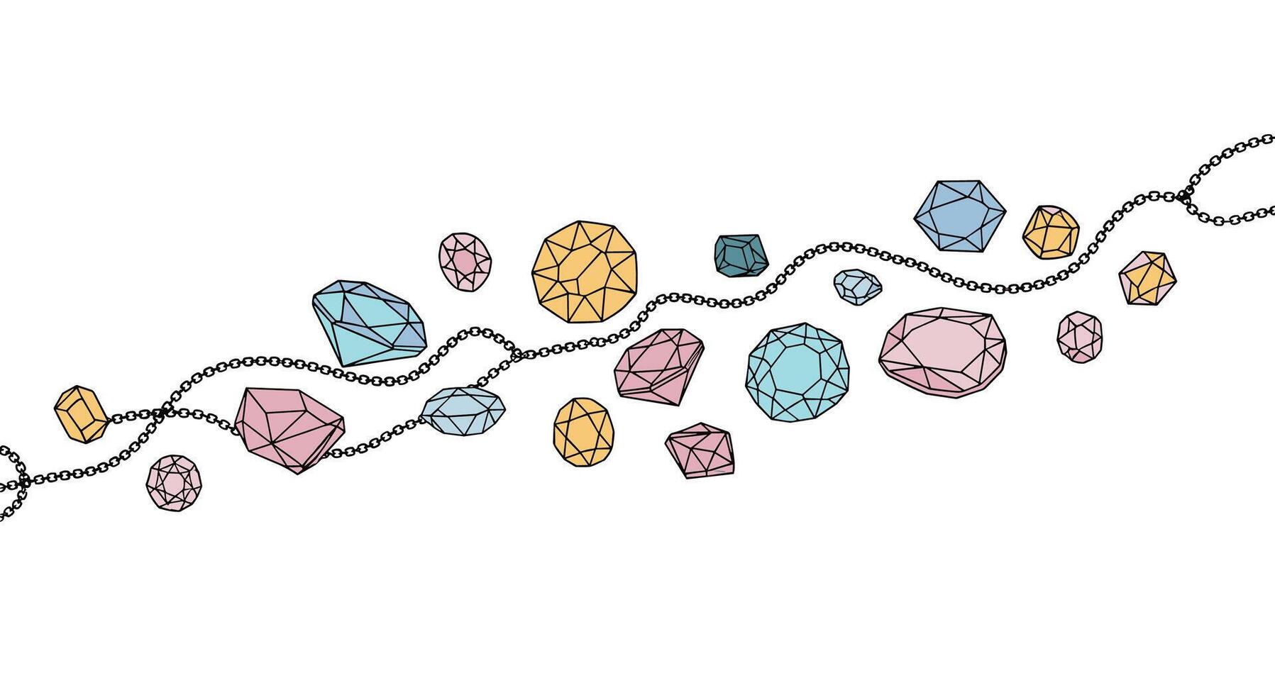A Colorful Journey Through Precious Gems Sparkling with Radiant Light and Unmatched Beauty vector