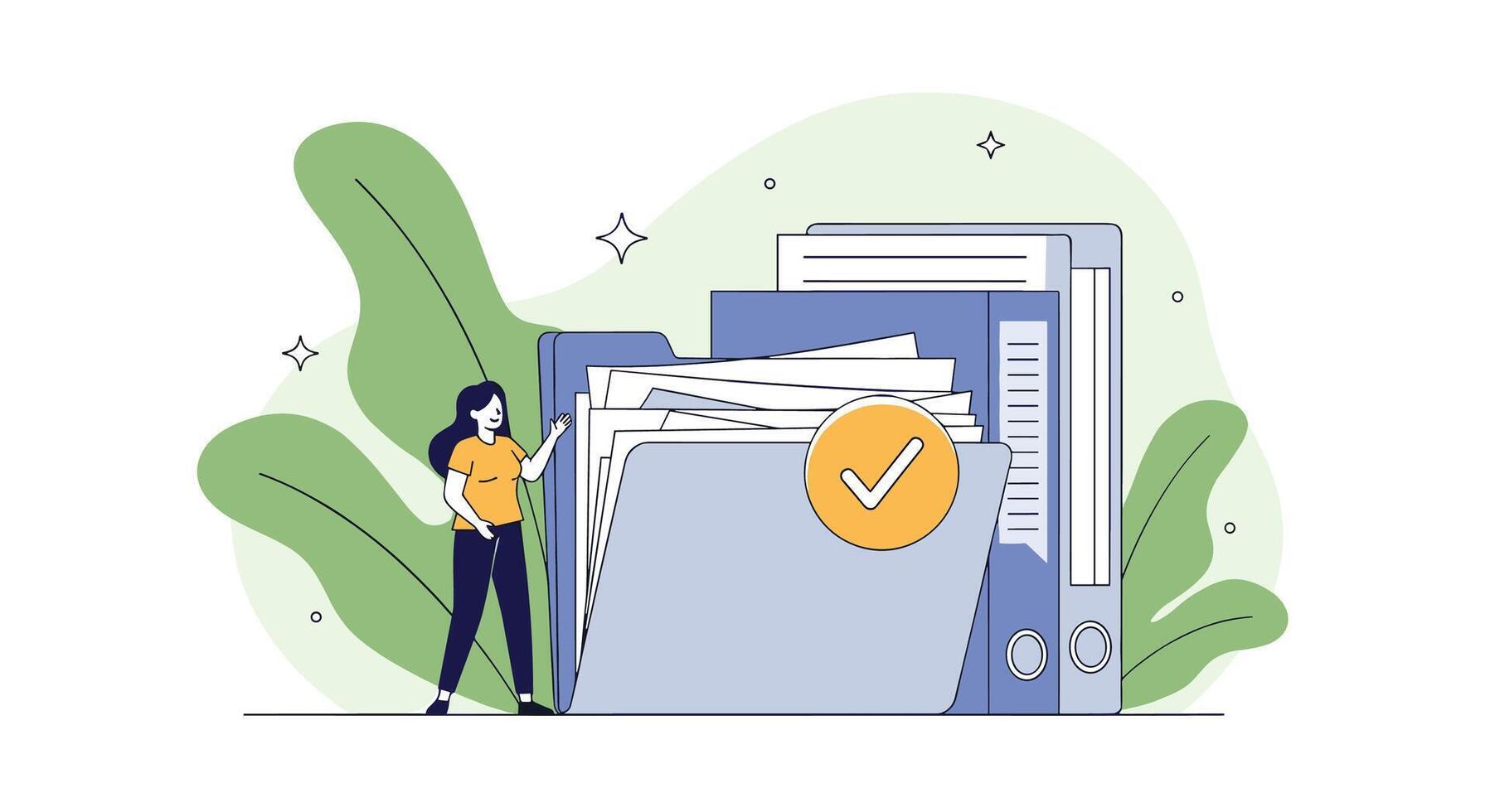 Effective Document Organization Strategies for a Productive Workspace and Enhanced Workflow Management Solutions vector