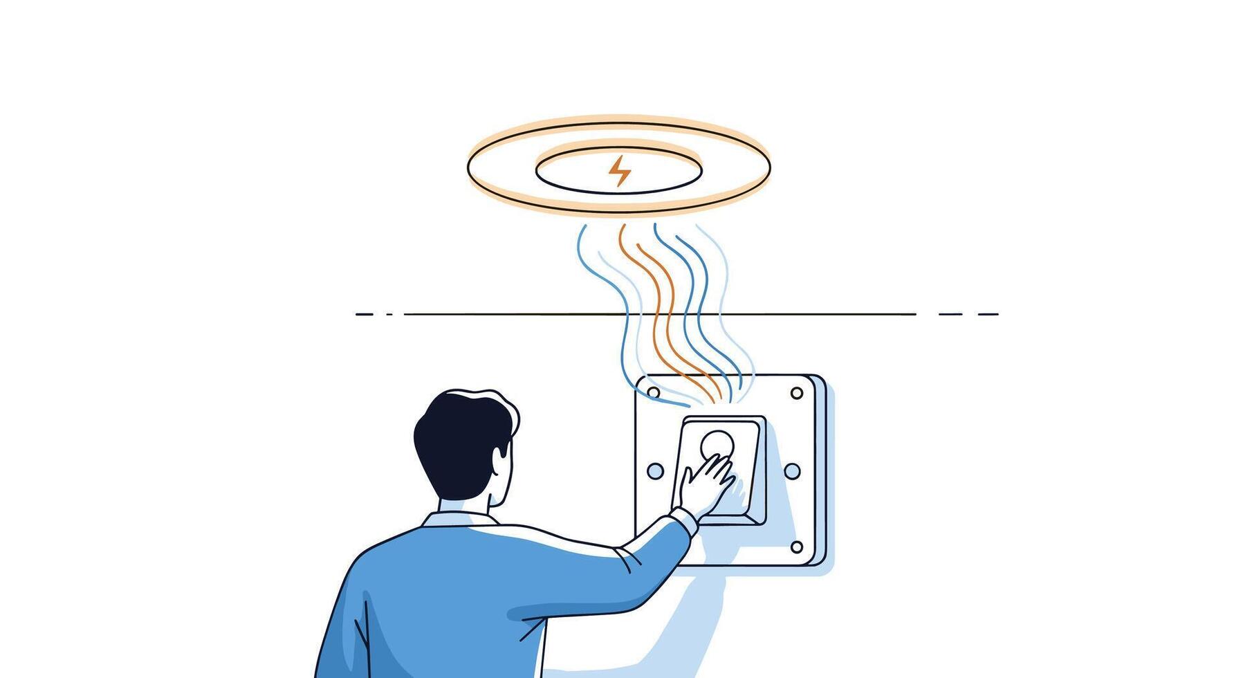 Smart Home Automation System Connectivity and Control of Lighting Appliances and Electrical Equipment vector