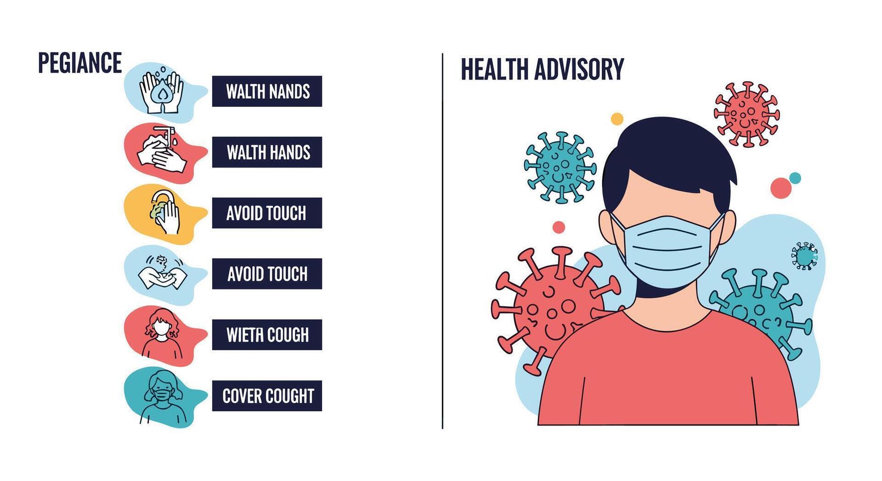Health Advisory For Protection Prevention and Controlling Disease Outbreak and Spread Virus vector