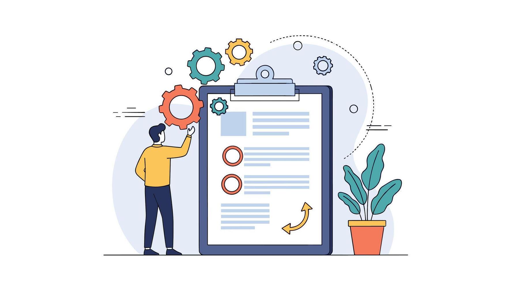 Managing Projects and Tasks for Successful Completion Organizing Workflows and Achieving Goals vector
