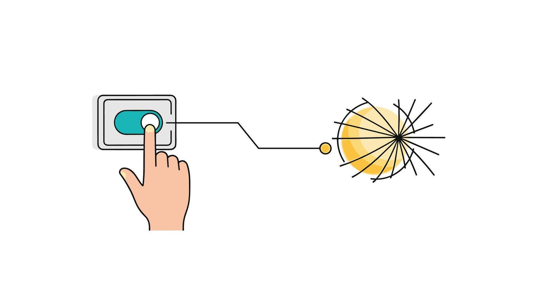 Activating a Light Source with Simple Mechanism Depicts Energy Conservation and Efficiency vector