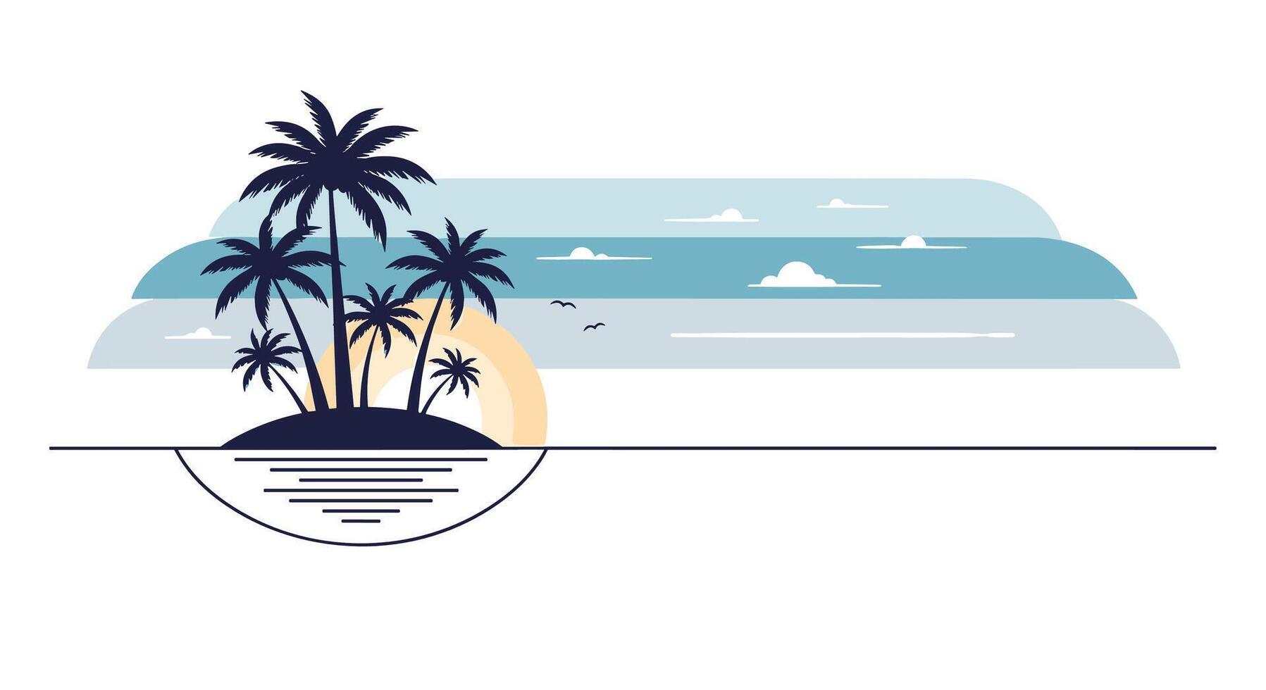 Island Getaway Paradise Awaits Explore the Shores and Sun Kissed Sands of Summer vector