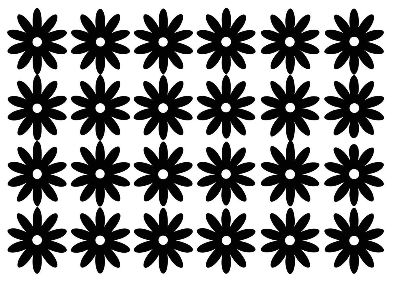 Elegant black and white floral pattern in a grid arrangement suitable for various design applications vector