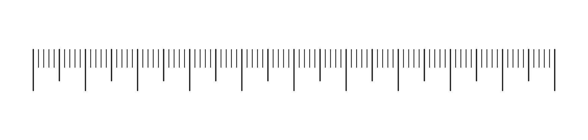 Ruler scale without numbers. Measuring chart with 10 centimeters. Length measurement distance, math, height. Sewing tool template. vector