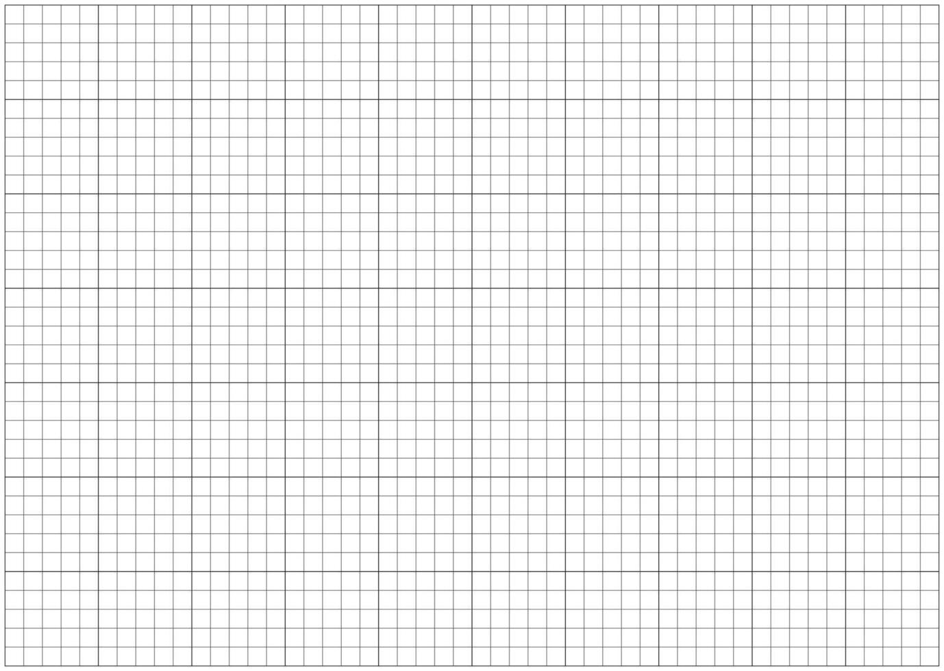 Black grid texture on white background. Wide squared black grid paper. Mathematics grid pattern. Notebook blank sheets. Education and school backdrop. Typographical template to make notebooks vector