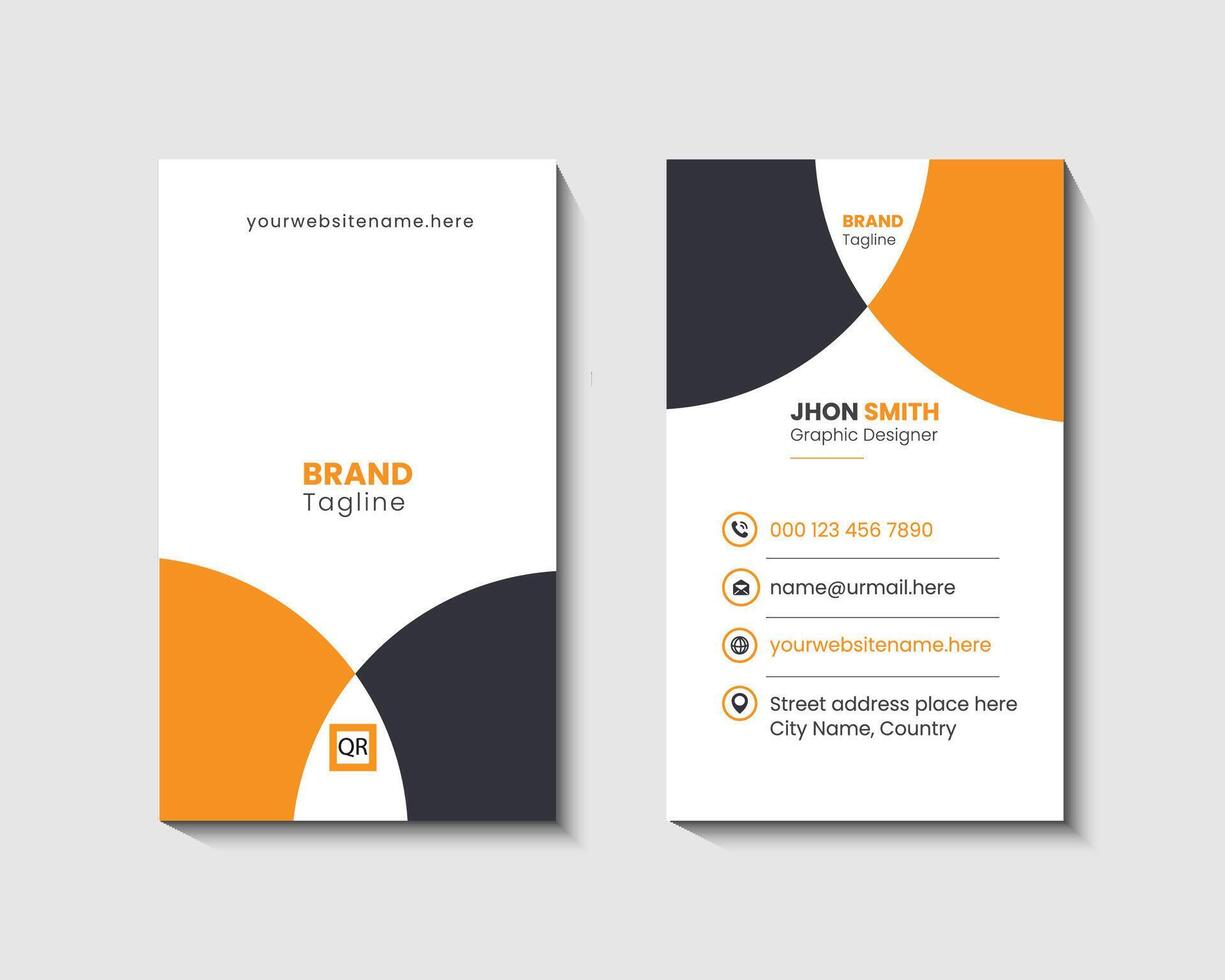 Modern Vertical Business Card Design Template vector