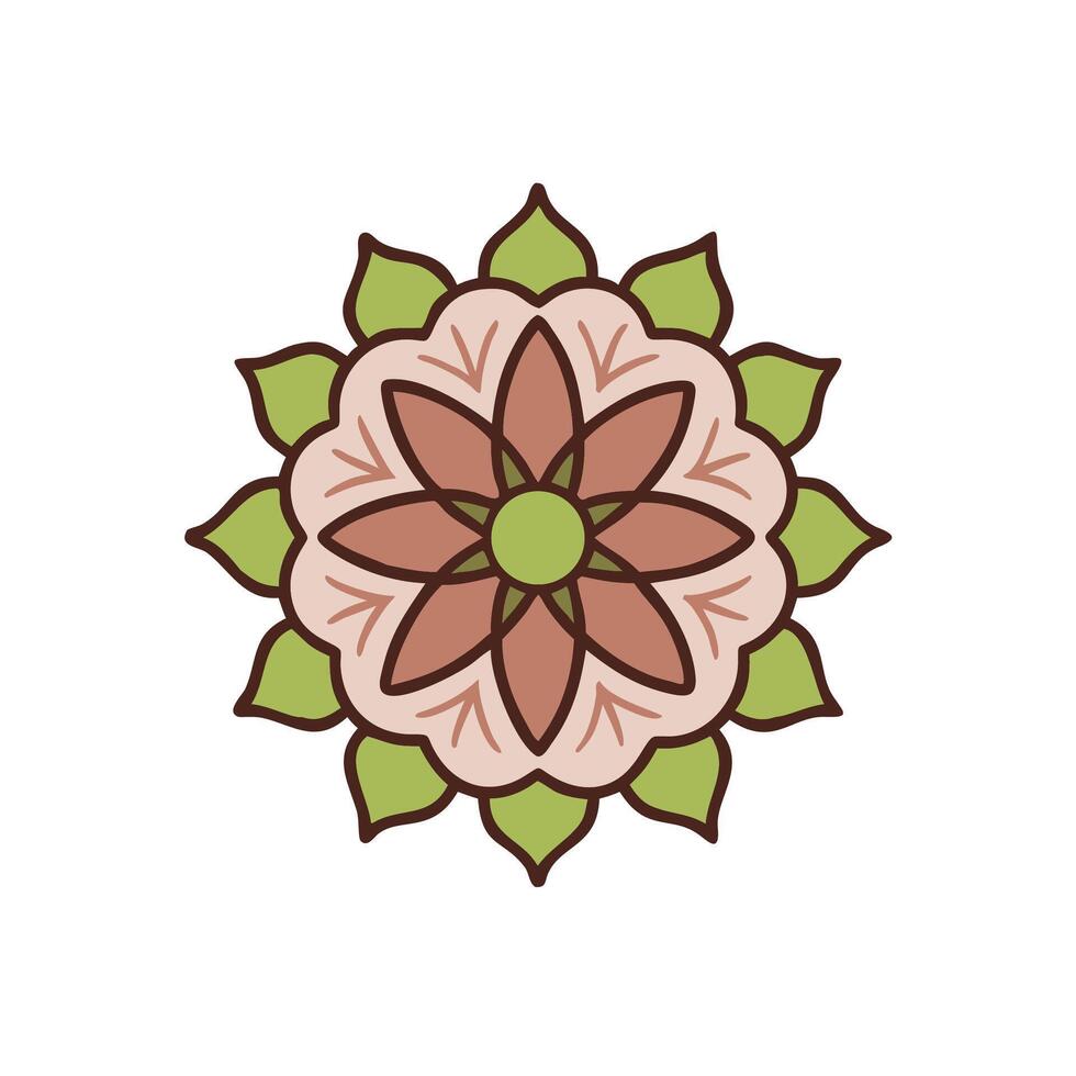 A flower with leaves on it vector