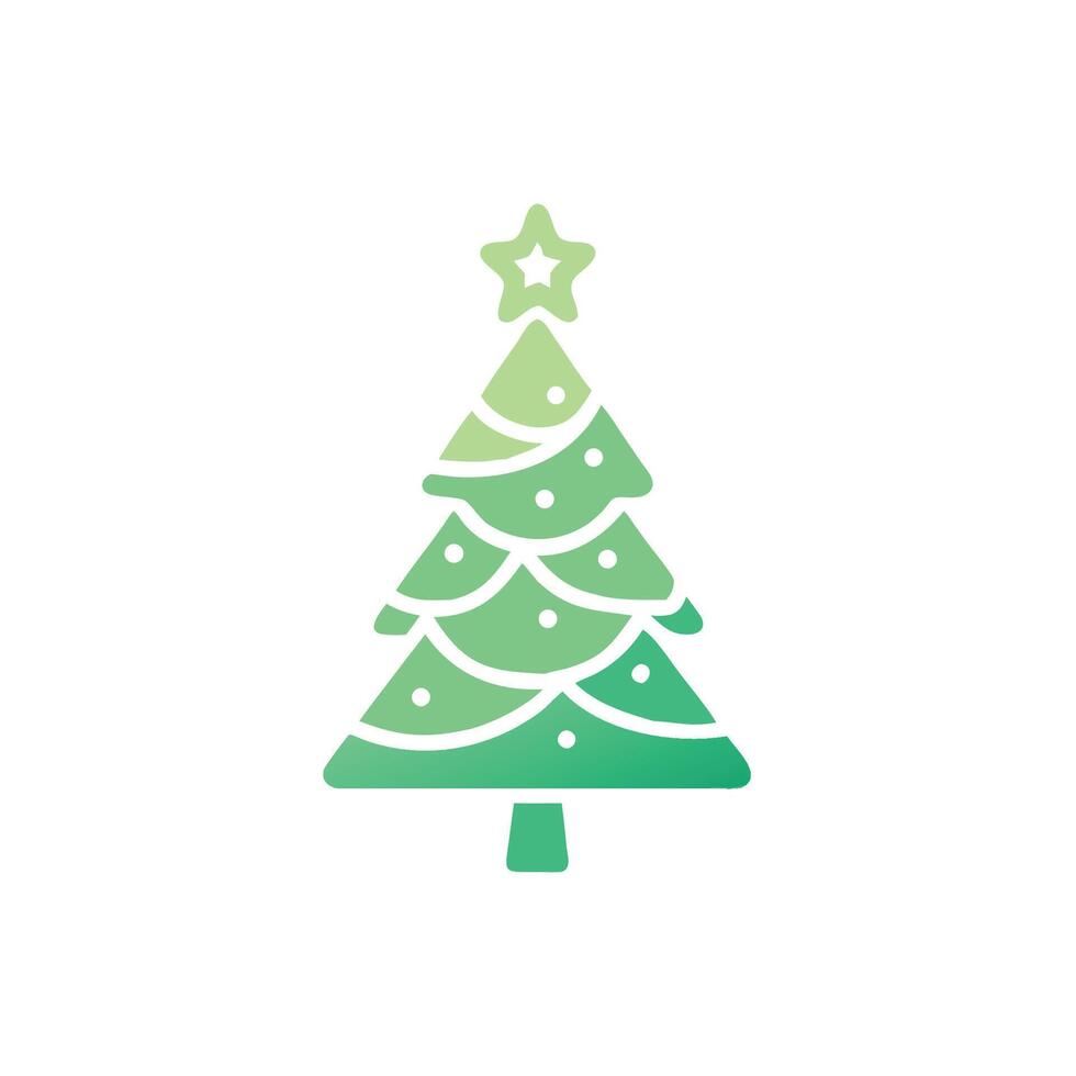 Christmas tree icon illustration new style vector