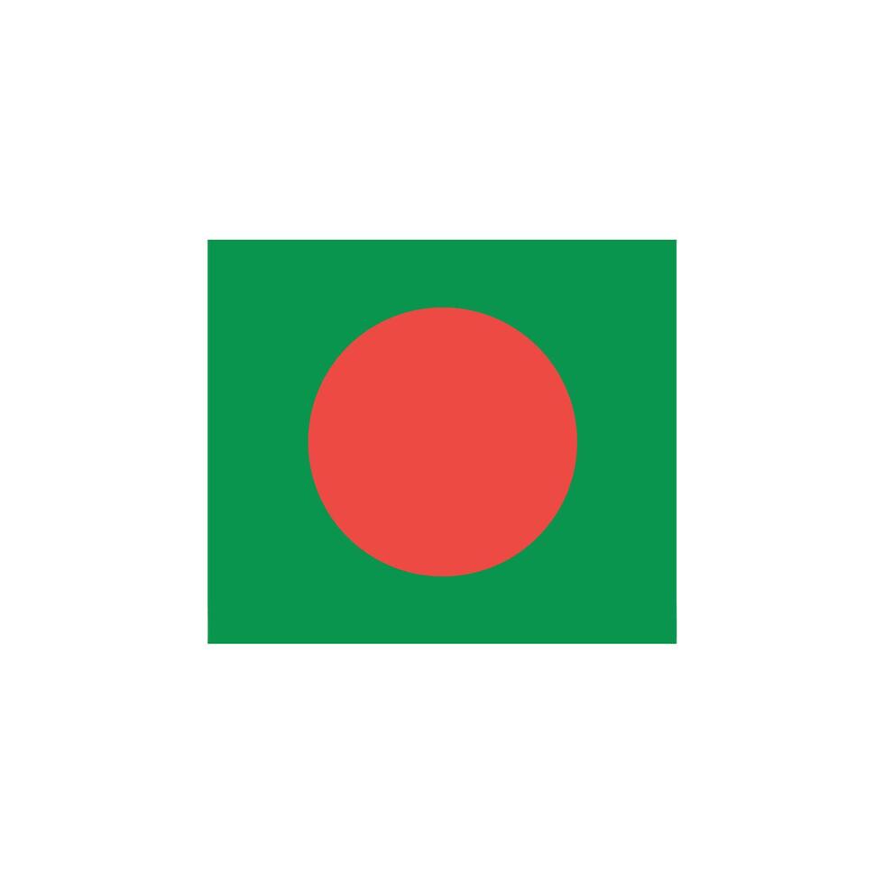 The flag of bangladesh is shown on a white background vector