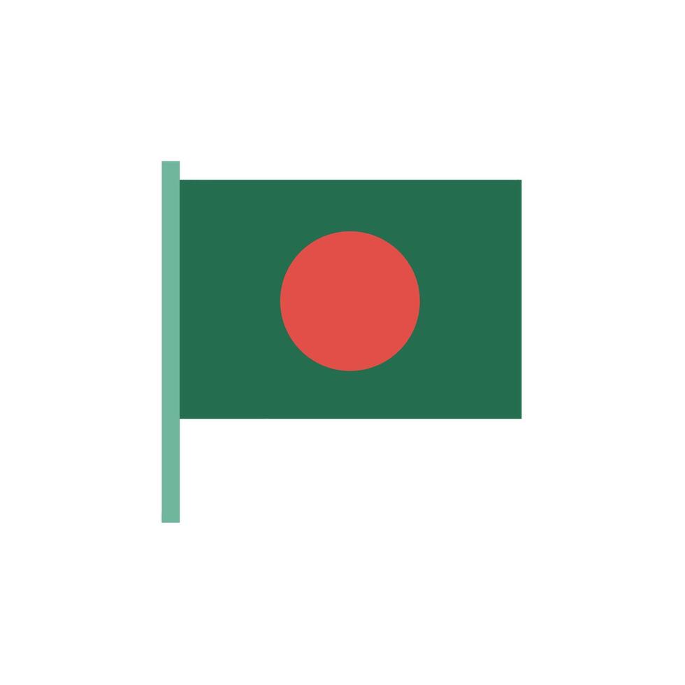 Bangladesh flag icon flat design isolated on white background vector