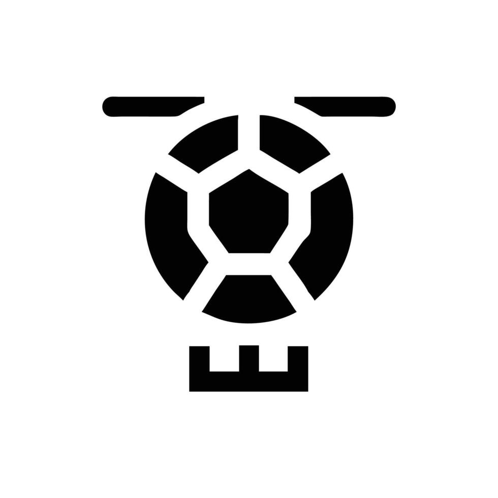 A black and white soccer ball icon vector