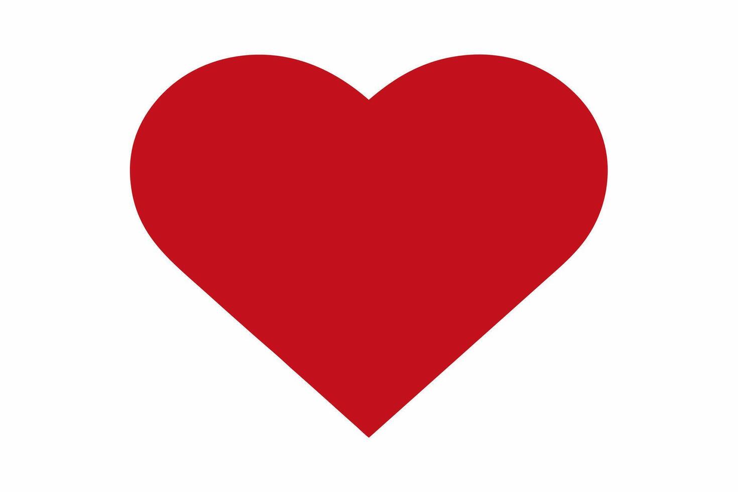 Classic Red Heart Shape Simple Flat Icon love romance vector