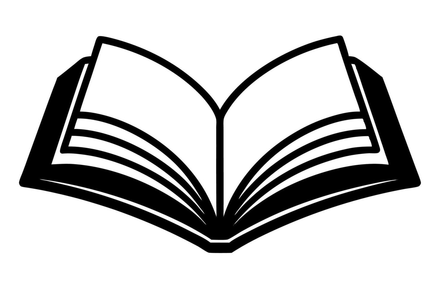 An open book icon on a white background vector