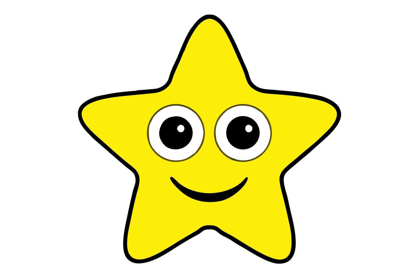 A cartoon star with a smiley face vector