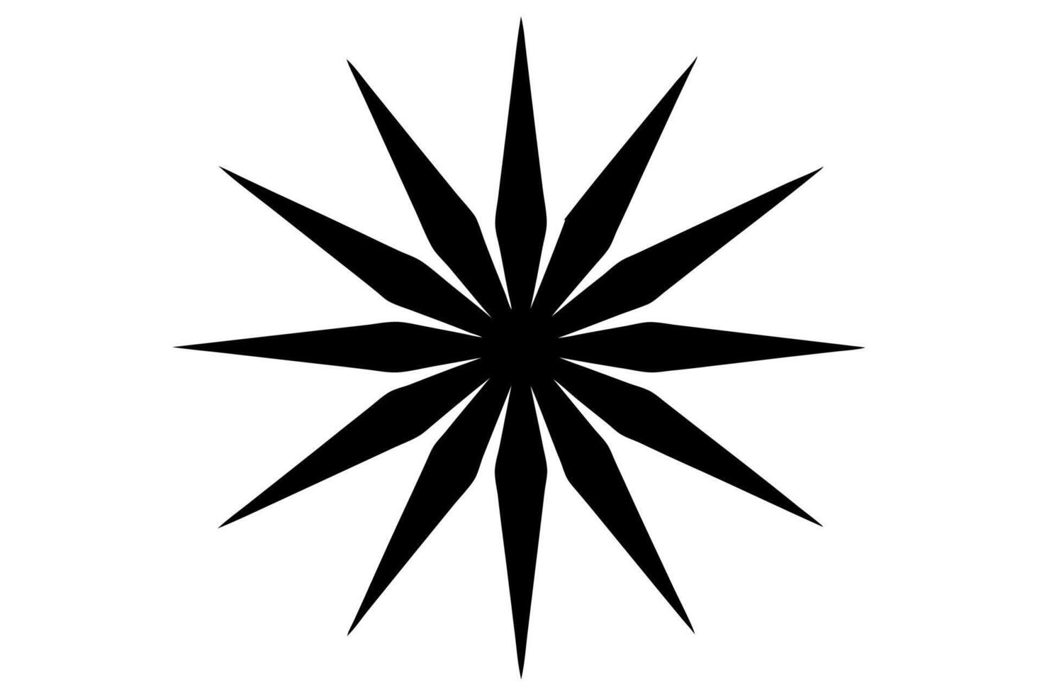 A black and white starburst design vector