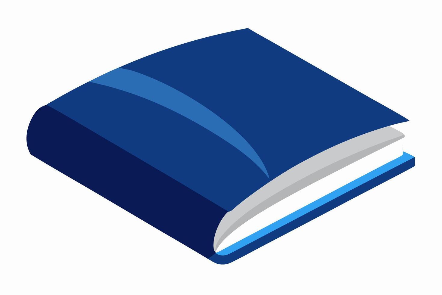 A blue book with a white border vector