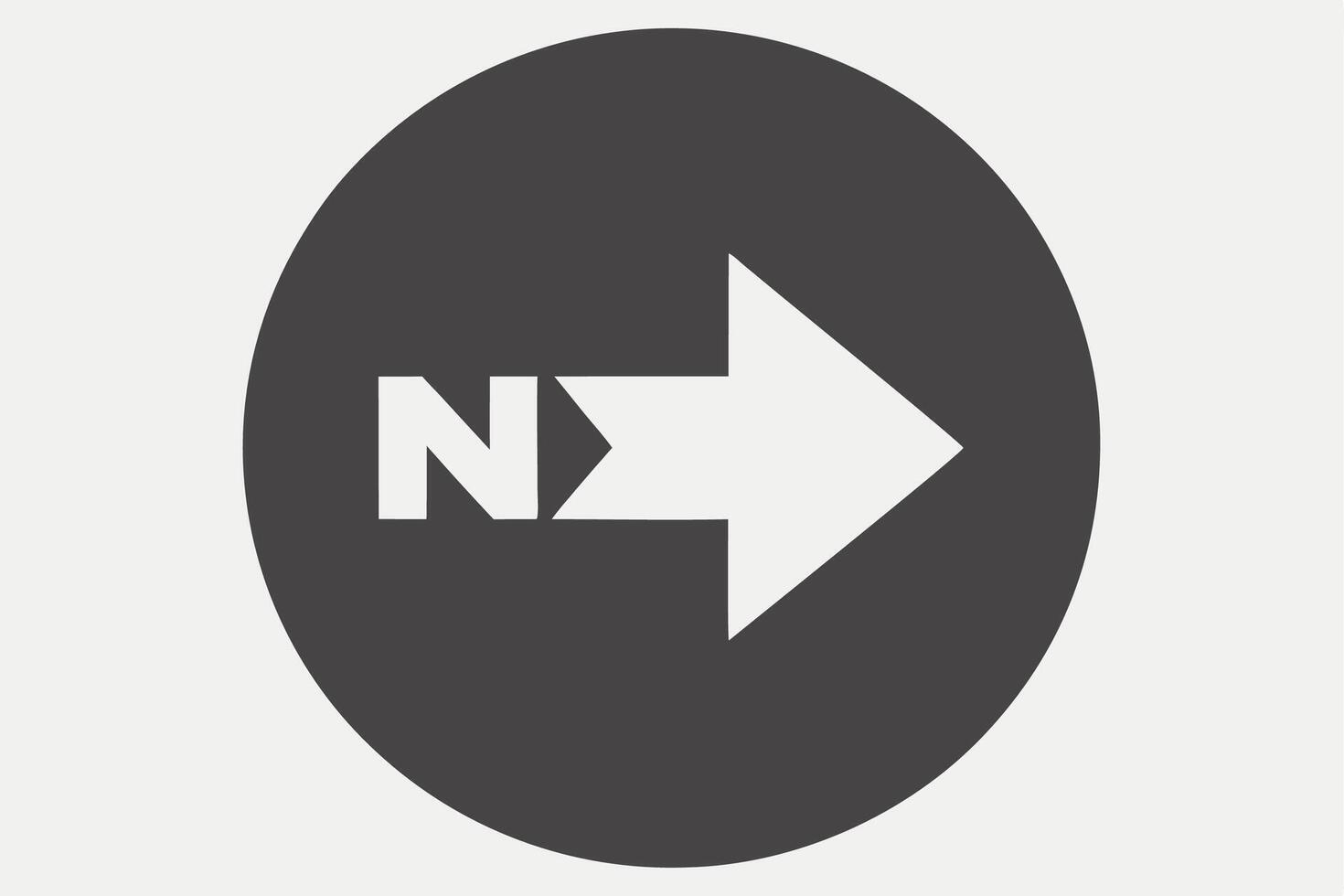 An arrow pointing to the left in a black circle vector
