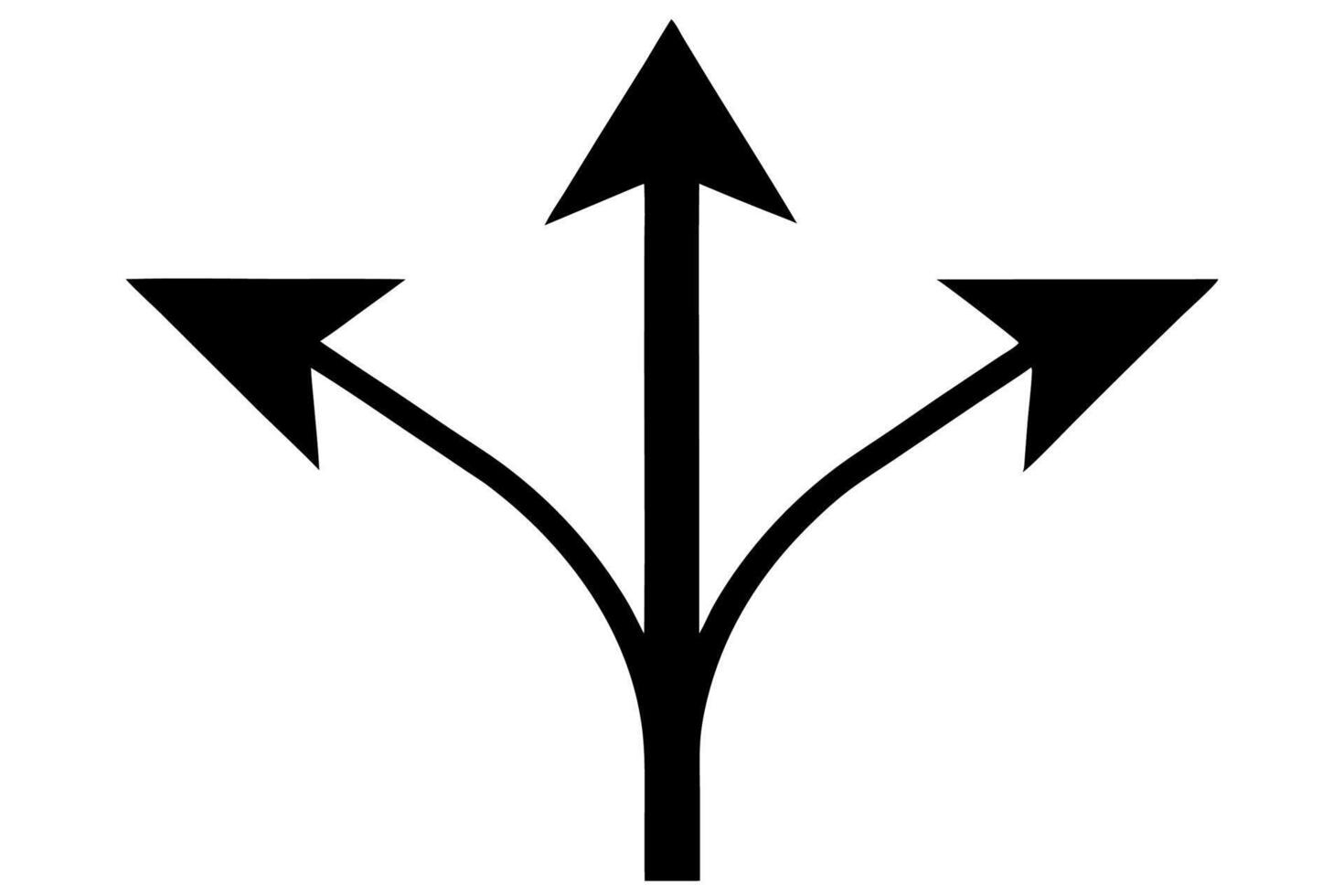 A black and white arrow pointing to the left vector