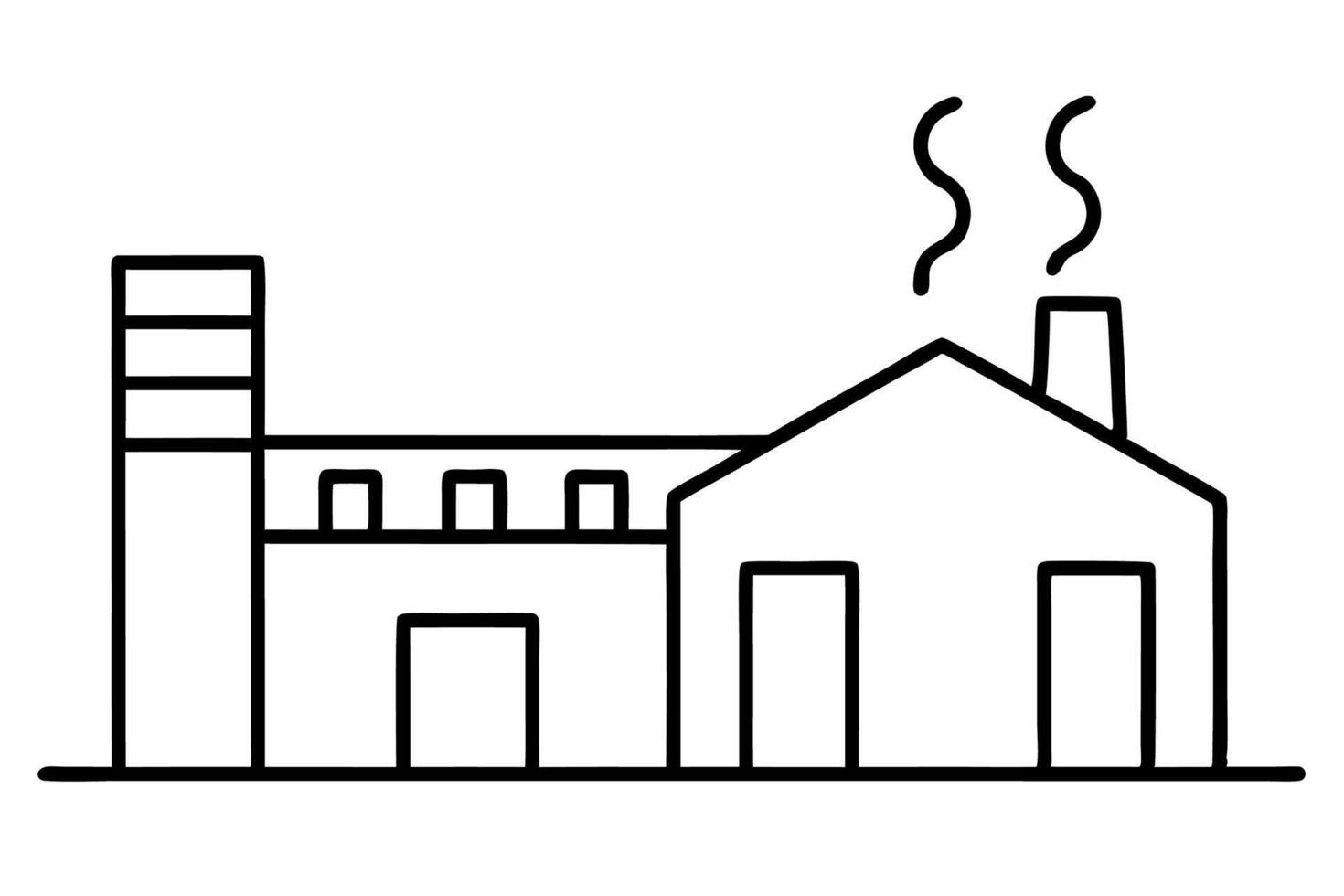 Industrial factory line icon illustration vector