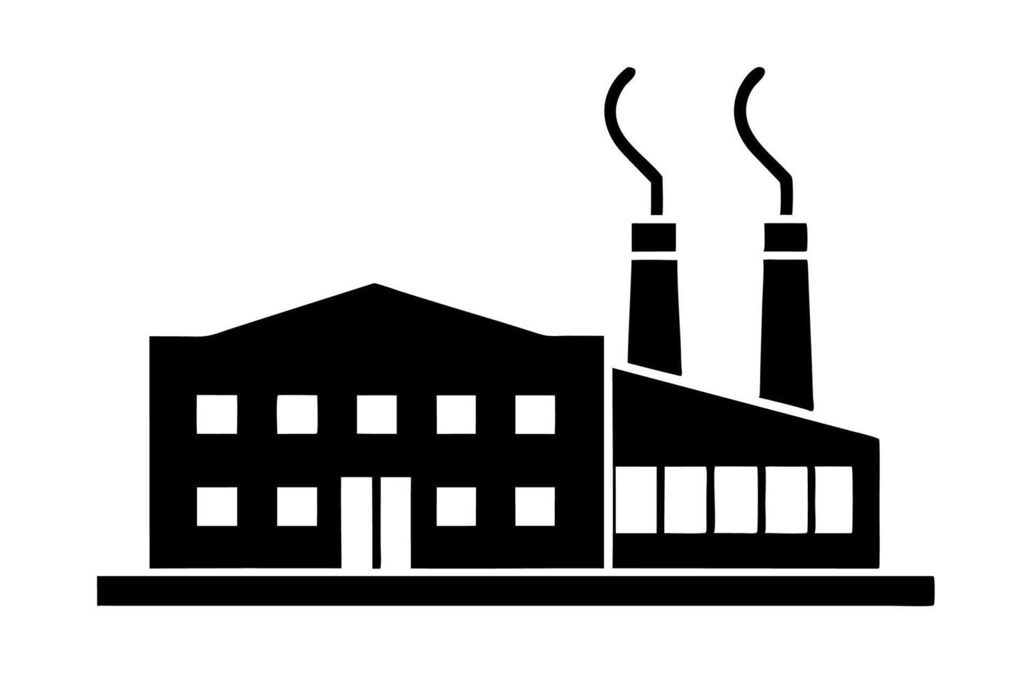 Industrial factory icon illustration vector