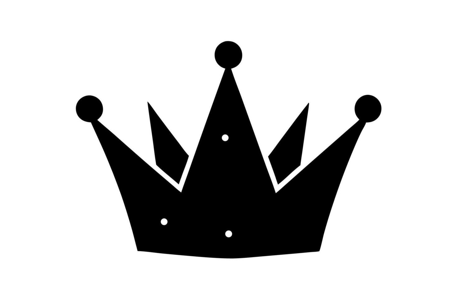 A black and white illustration of a crown vector