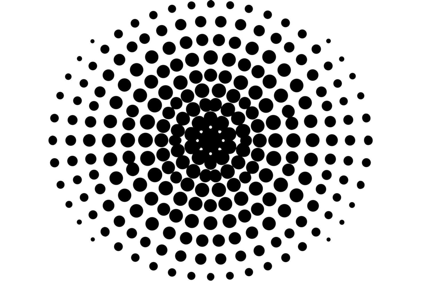 A circle with dots in it vector