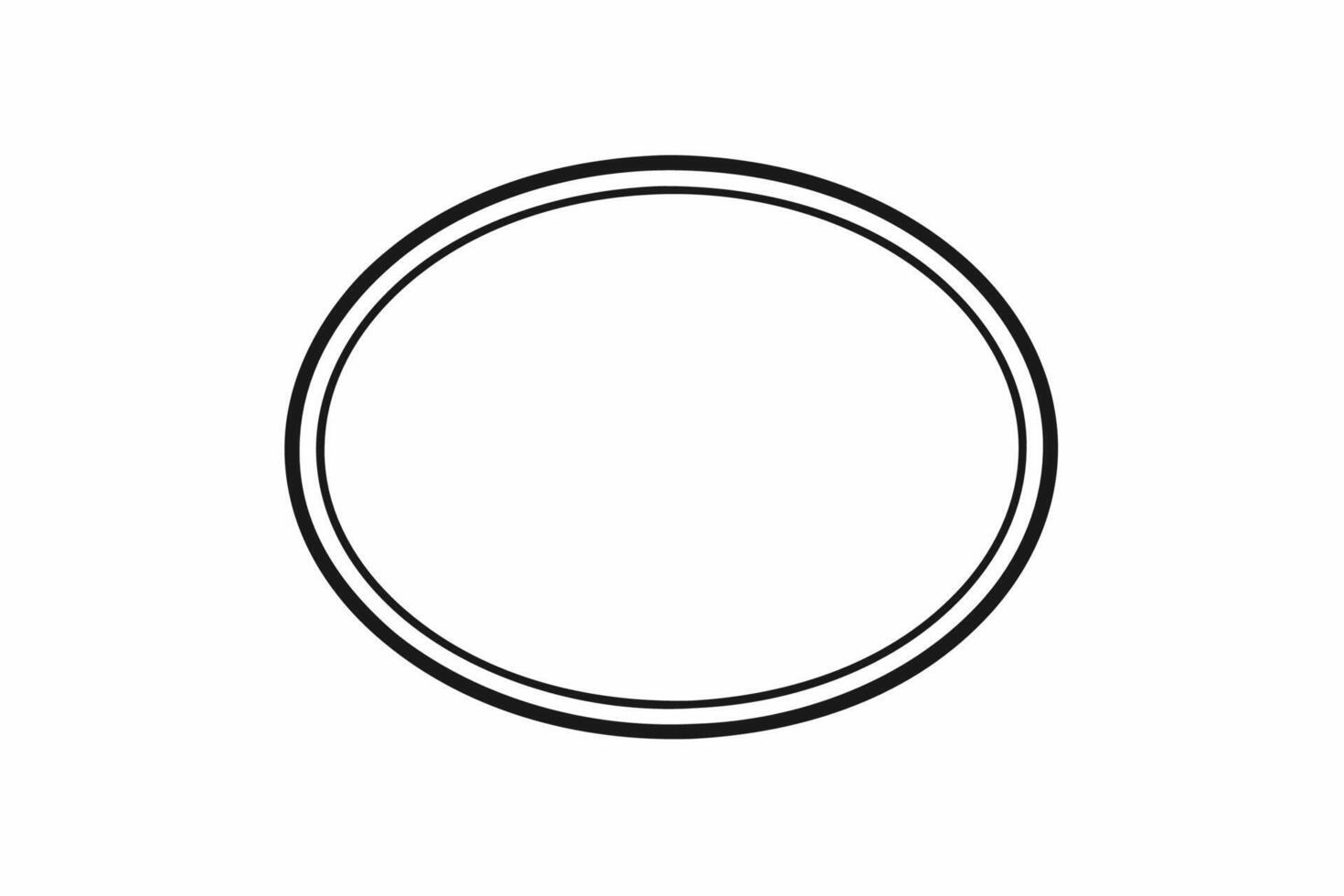 A black and white drawing of a circle vector