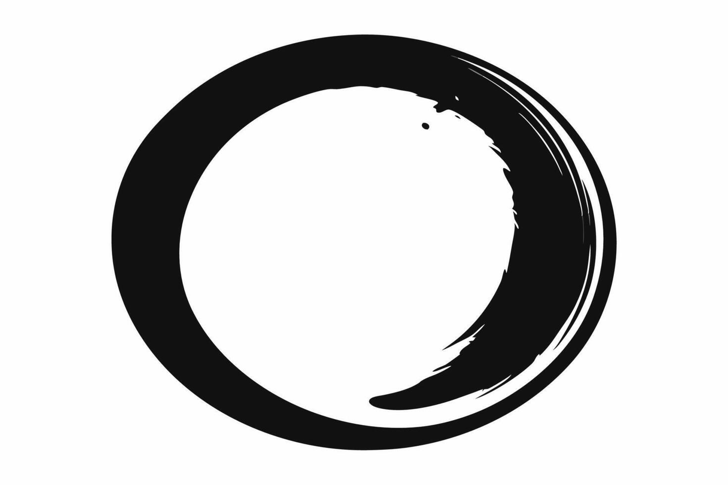 A black and white logo of an o vector