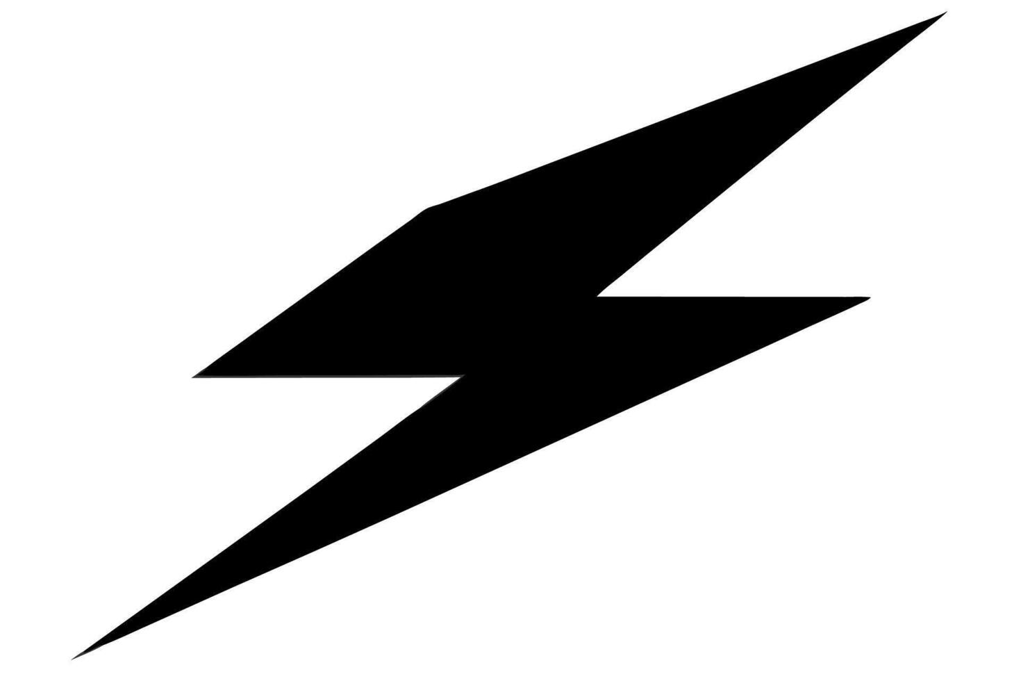 A black and white lightning bolt icon vector