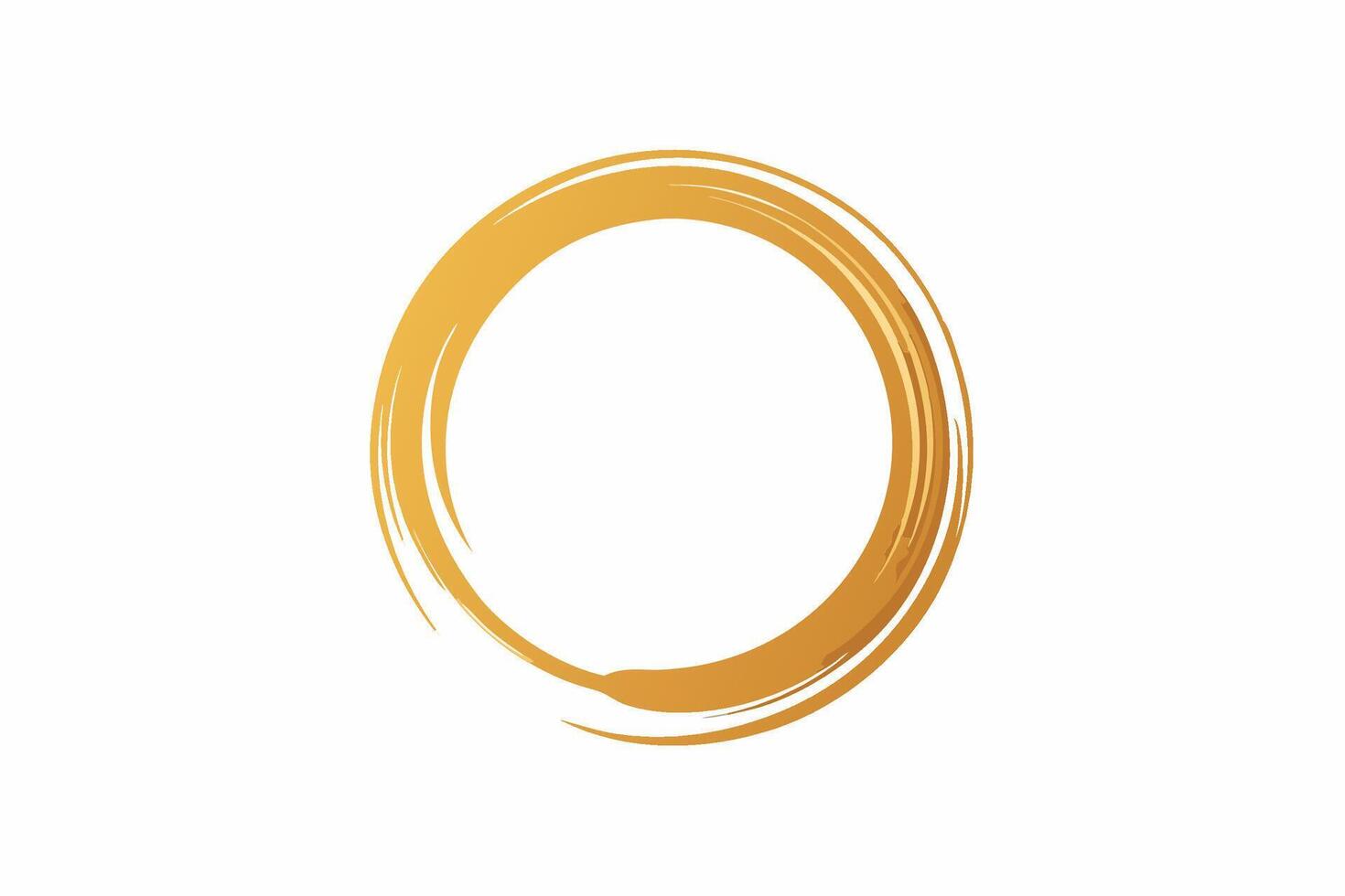A golden circle with a white background vector