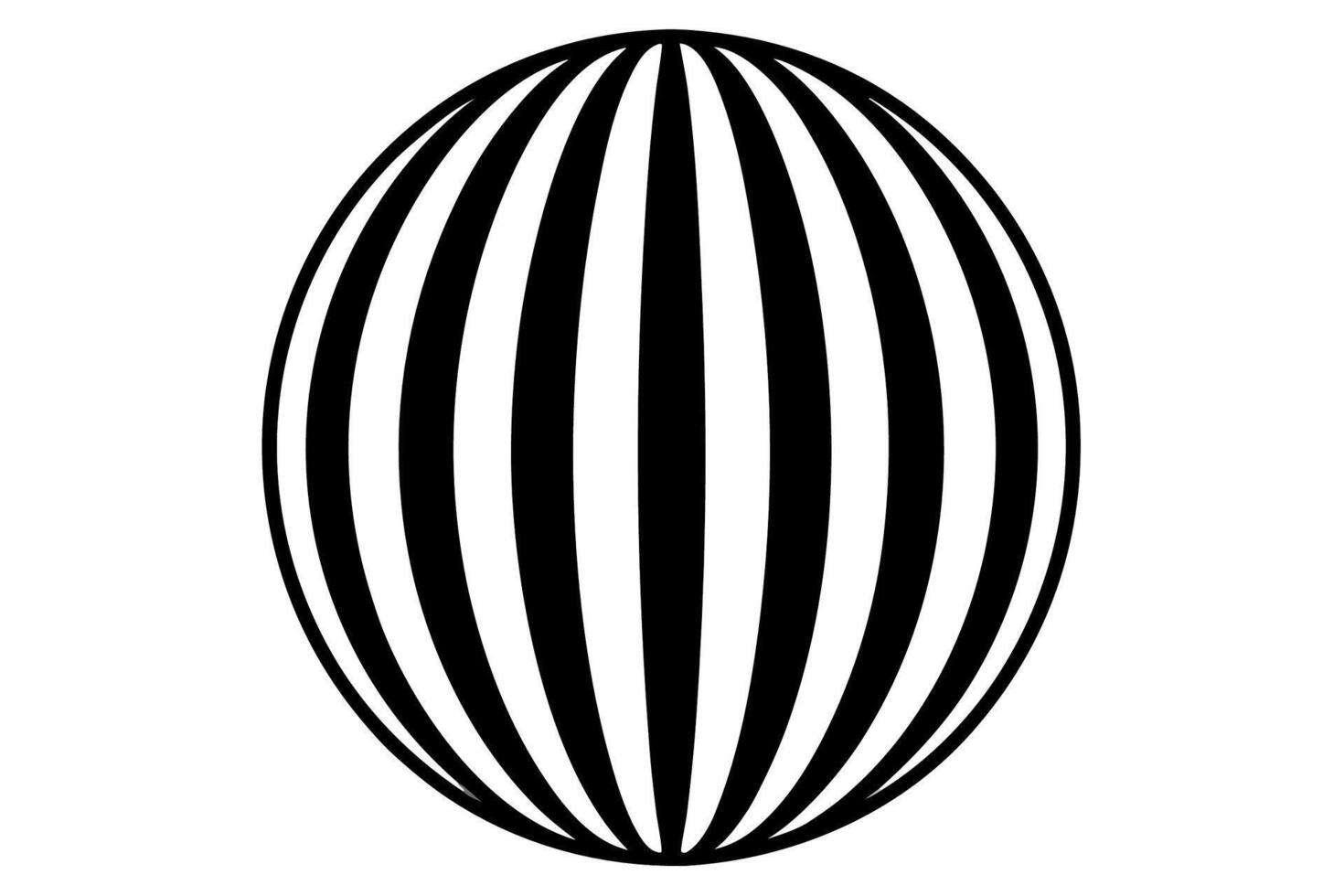 A black and white striped egg with a white background vector