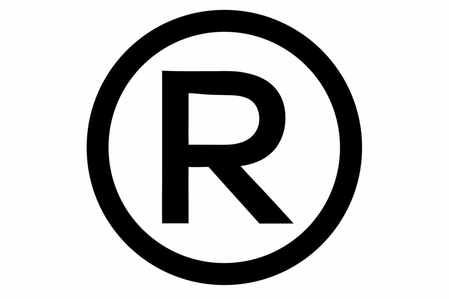 The r trademark symbol vector