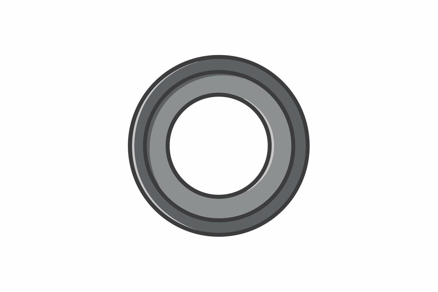 A black and white illustration of a round object vector