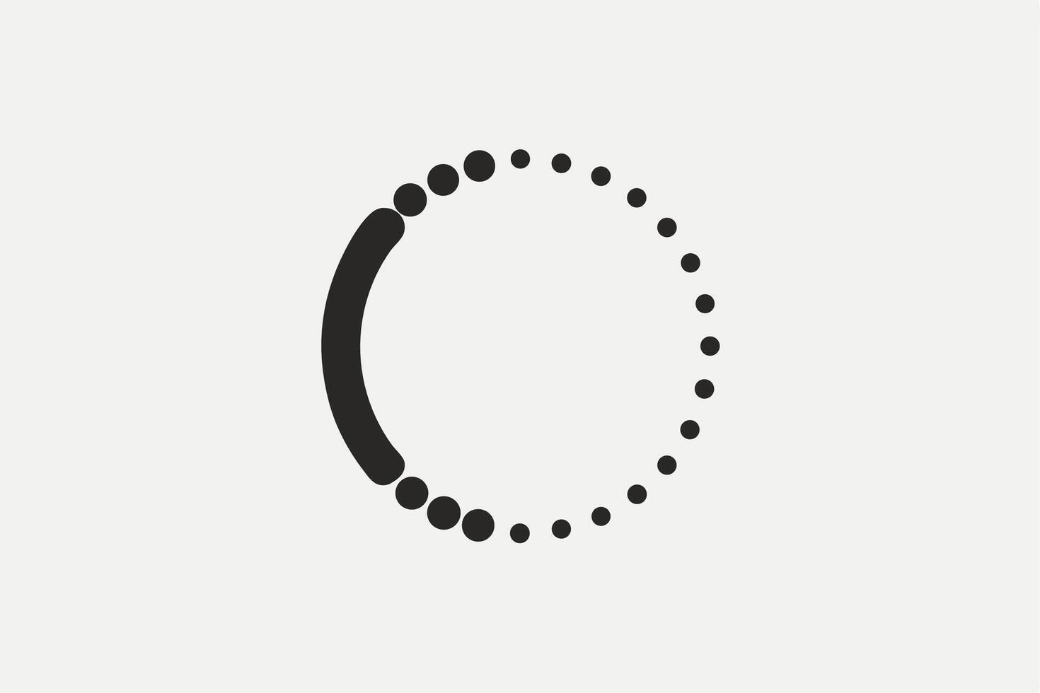A circle with dots on it, and a white background vector