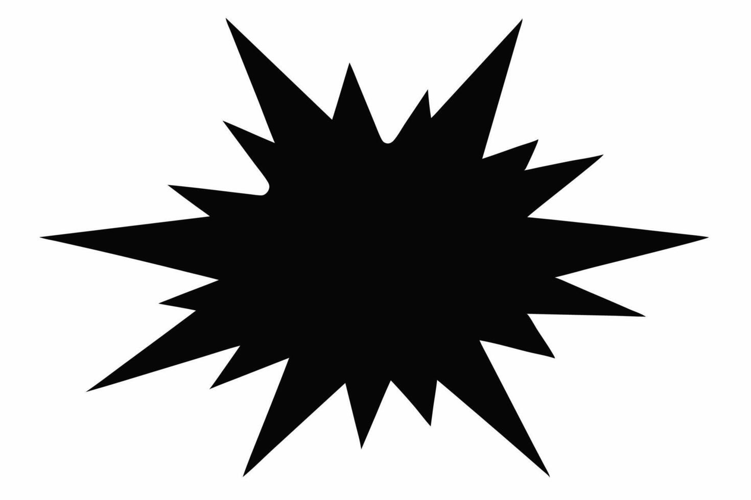 A black and white star burst icon vector