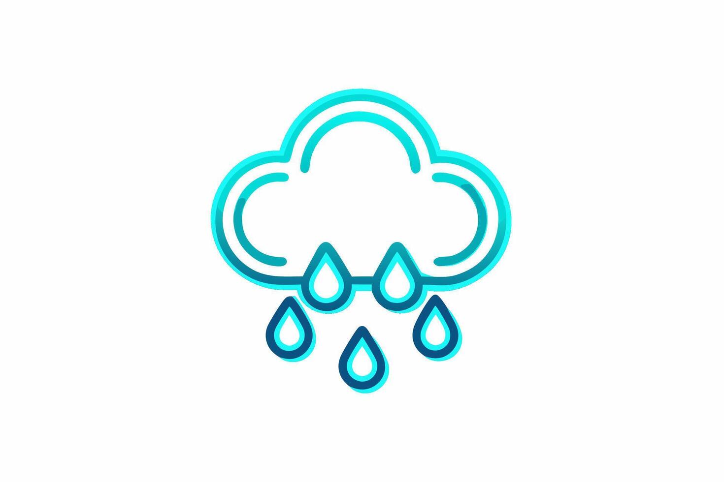 Rain cloud icon illustration vector