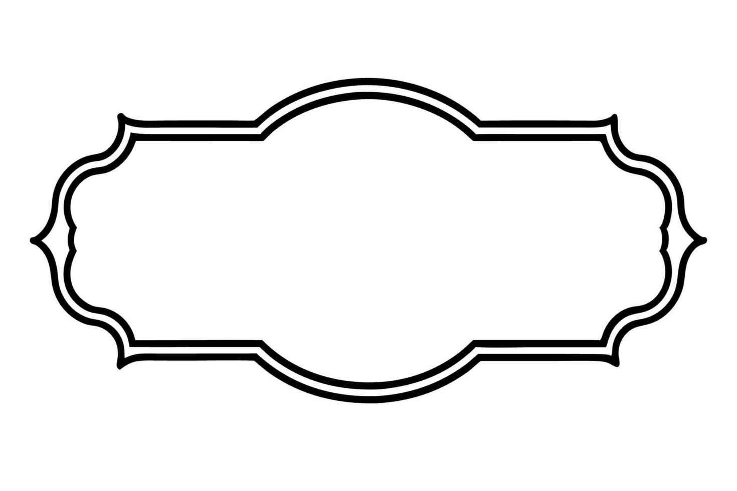 A black and white outline of a frame vector