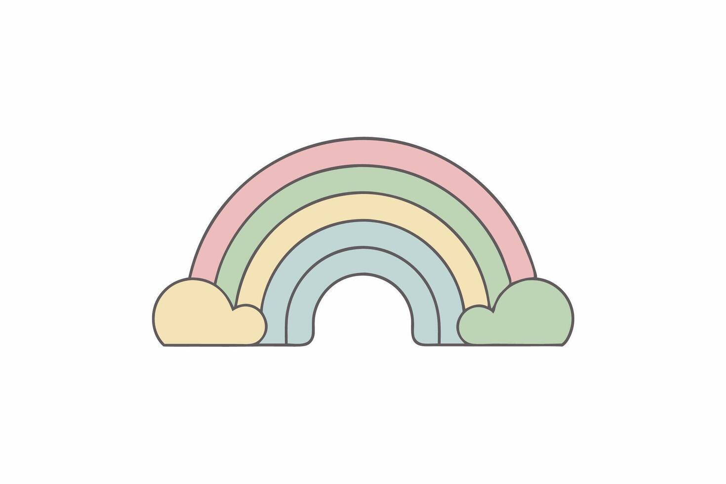 Rainbow icon illustration vector