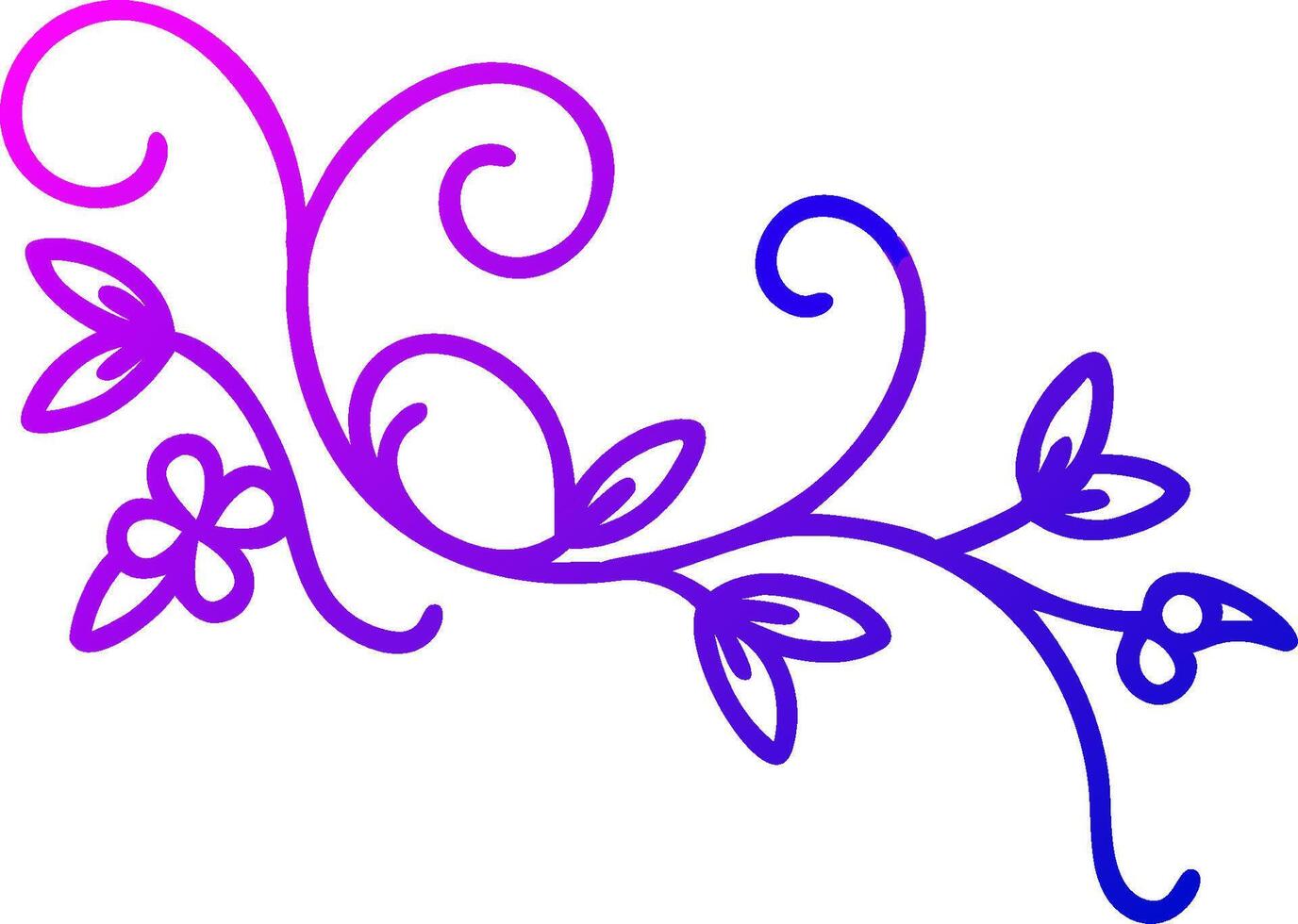 A purple and blue floral design on a white background vector
