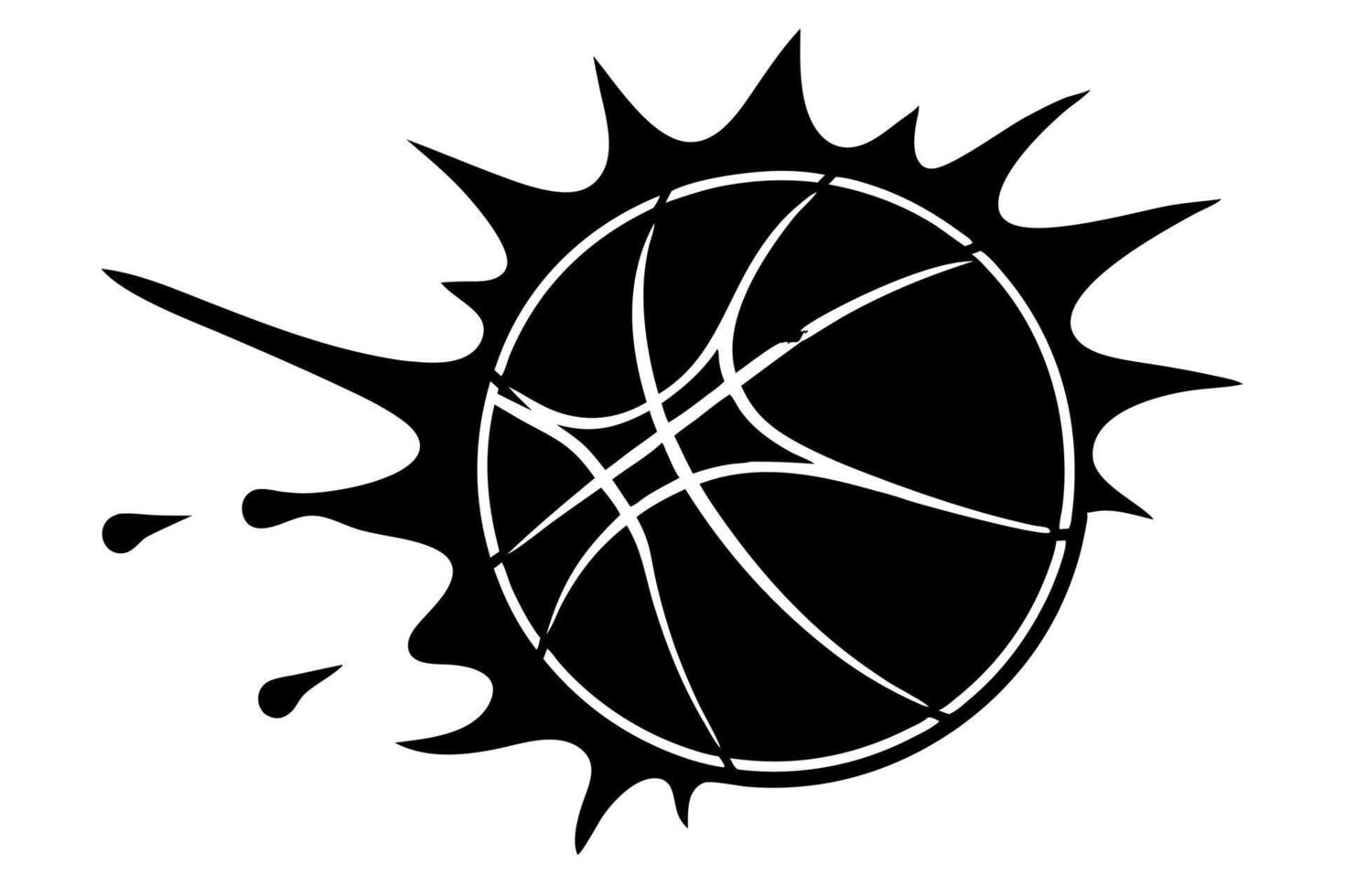 Basketball ball with splashes vector