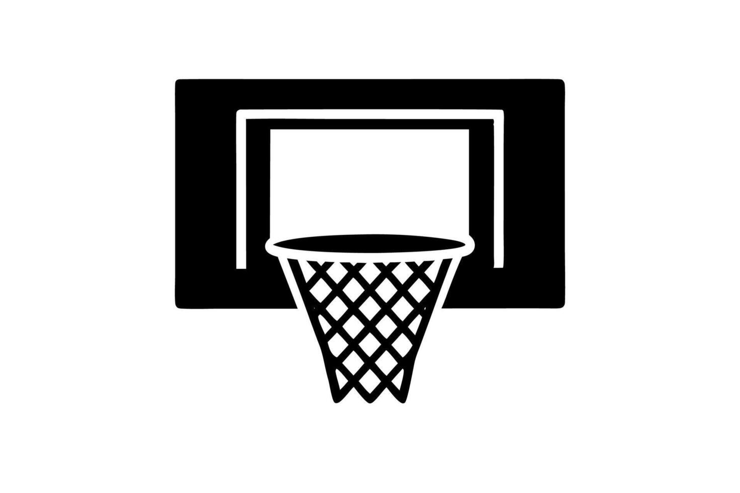 Basketball hoop icon isolated on white background vector