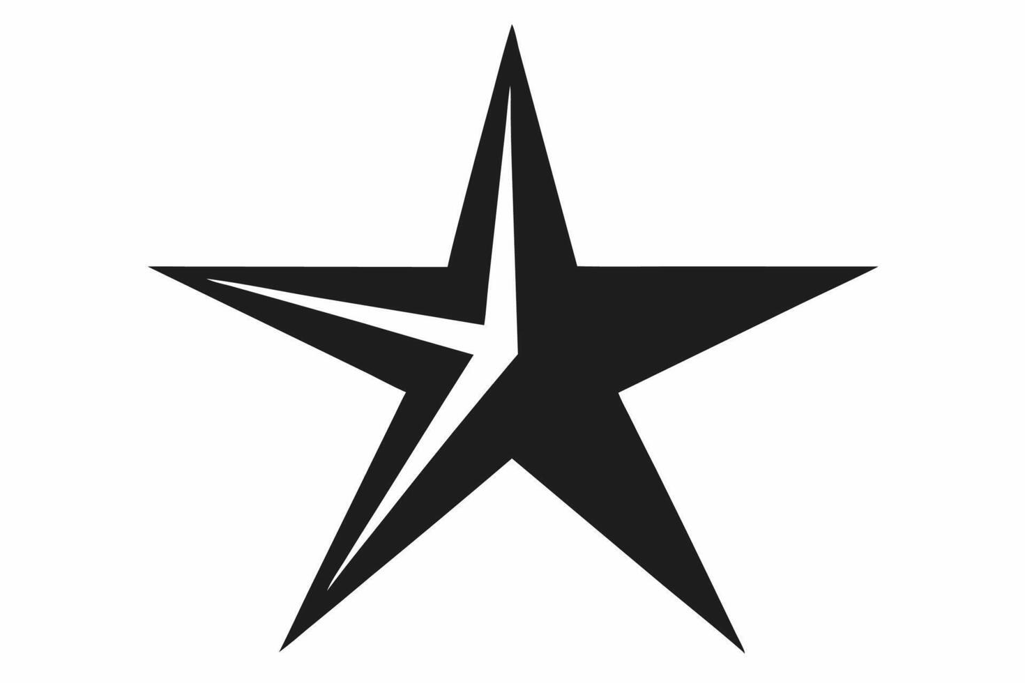 A black and white star logo on a white background vector