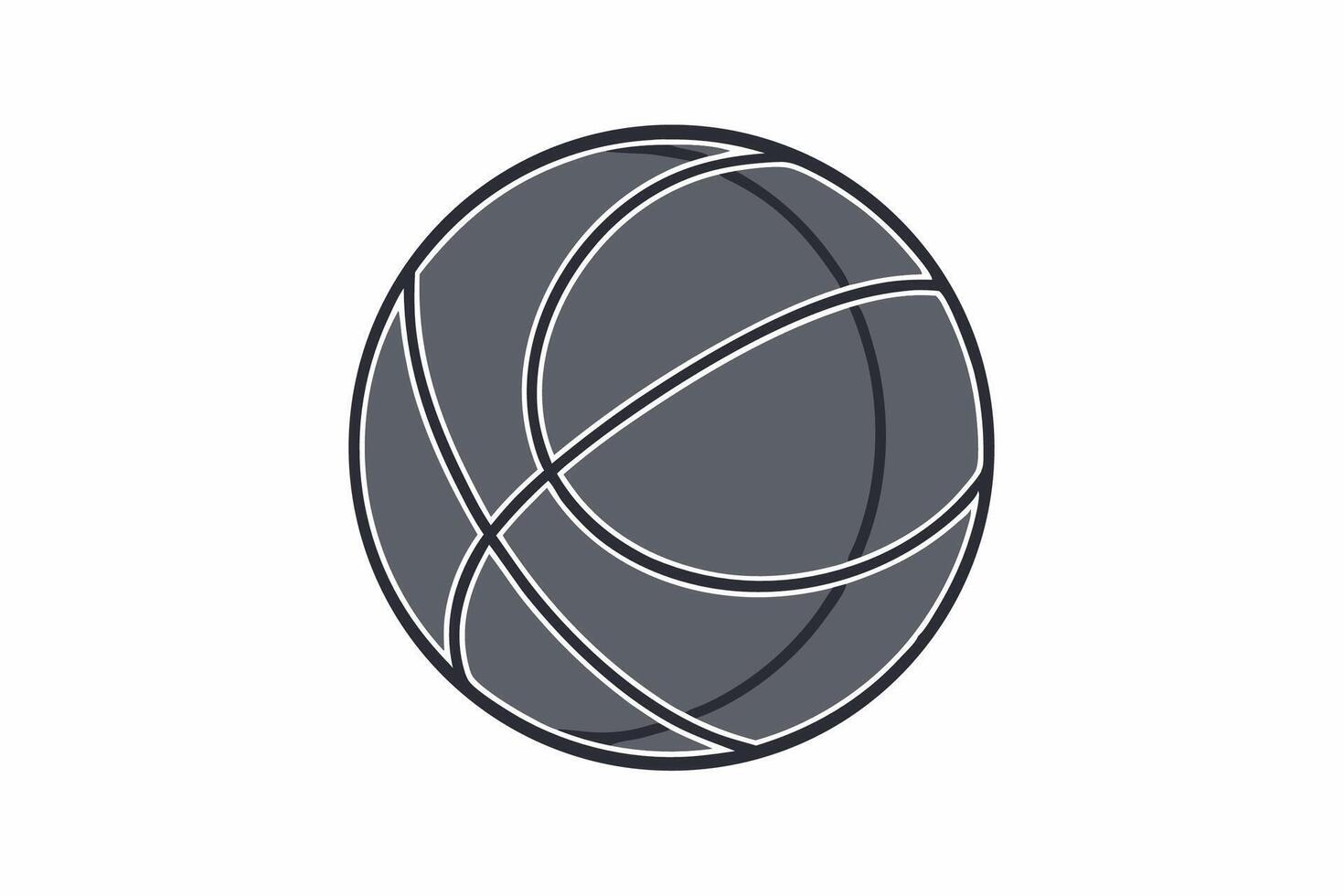 A basketball ball icon on a white background vector