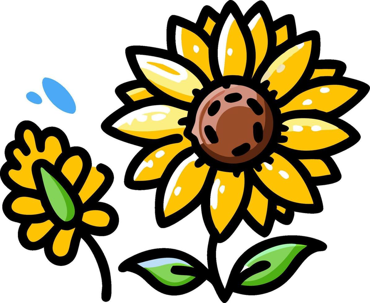 Sunflower clipart free download vector