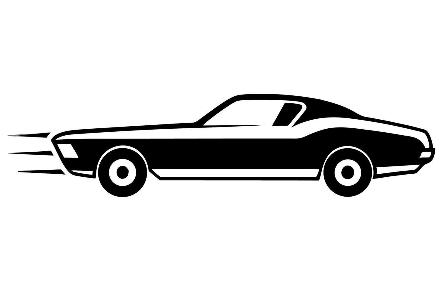 A black and white car icon on a white background vector